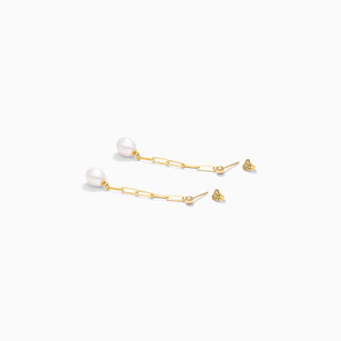 Brinco Clipes De Ouro 18k Com Perola
