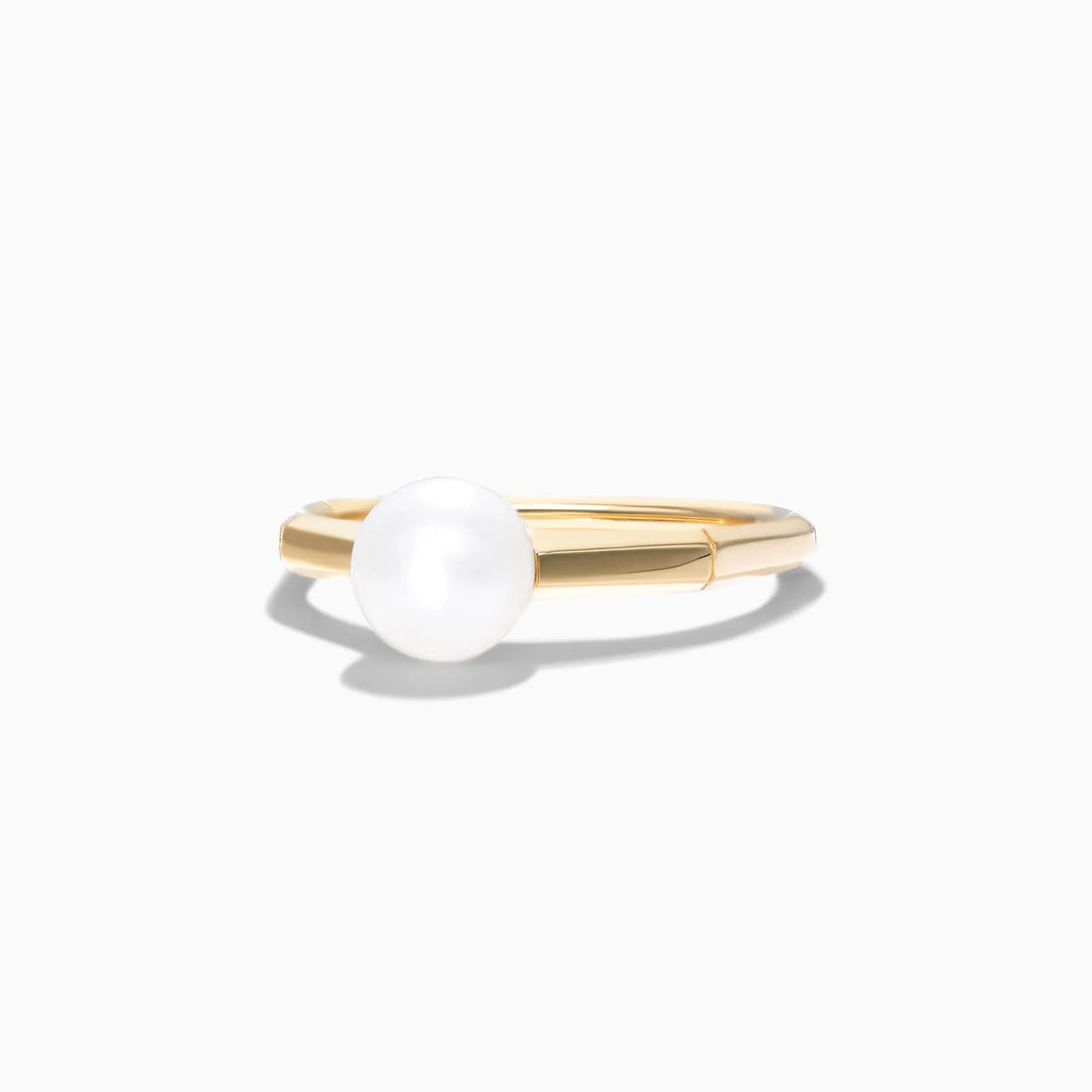 Anel Minimalista de Perola em Ouro 18k Delicado