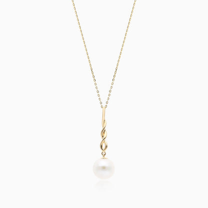 Corrente de Ouro Feminina 18k C/ Pingente Perola Luxo