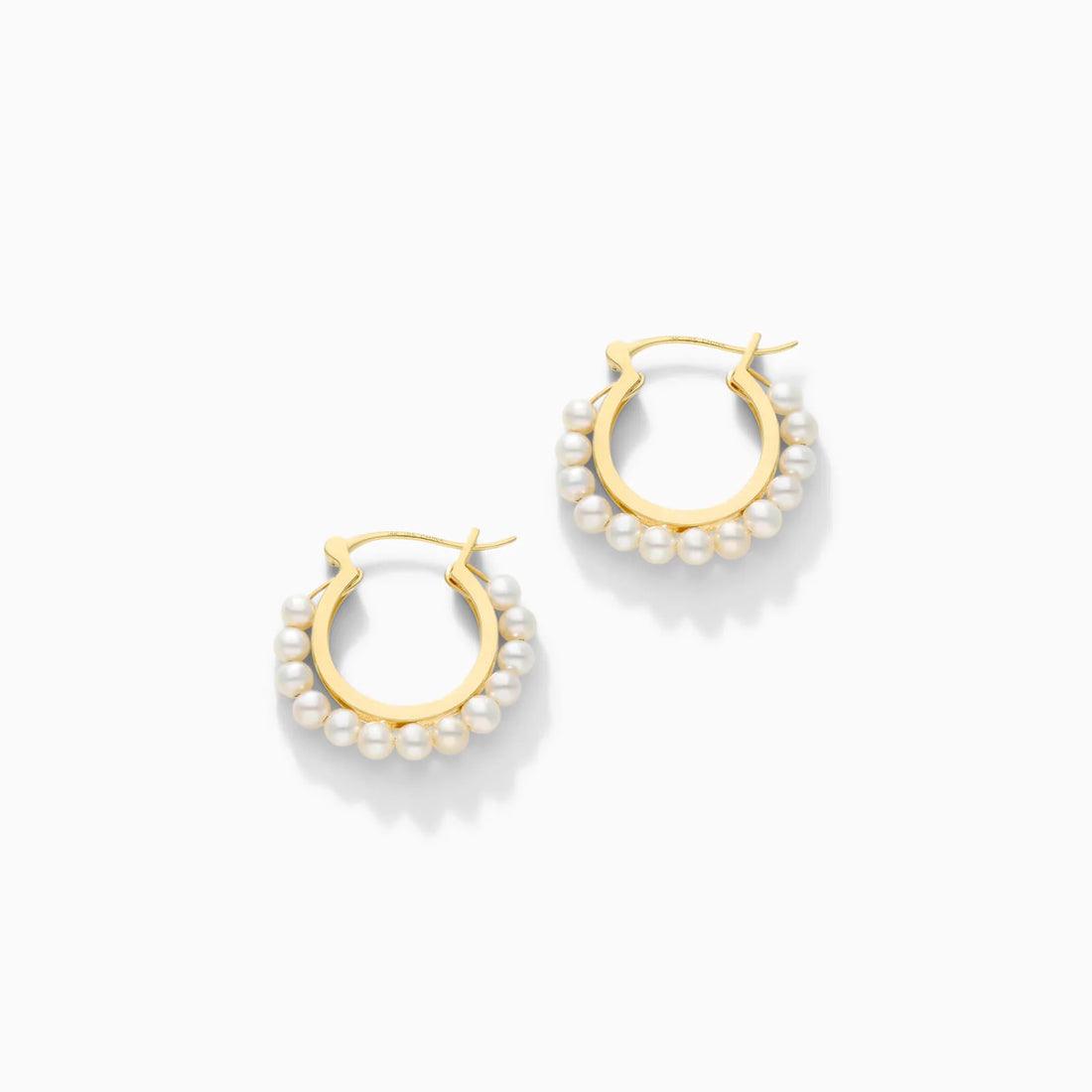 Brinco De Ouro Amarelo 18k Argola de Perolas Luxo