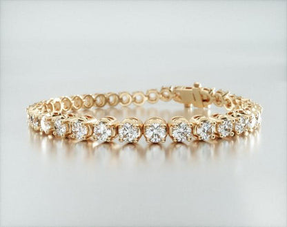 Pulseira Riviera de ouro diamantes legítimos 8 quilates