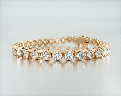 Pulseira Riviera de ouro diamantes legítimos 10 quilates