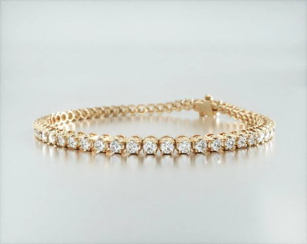 Pulseira Riviera de ouro diamantes legítimos 3 quilates