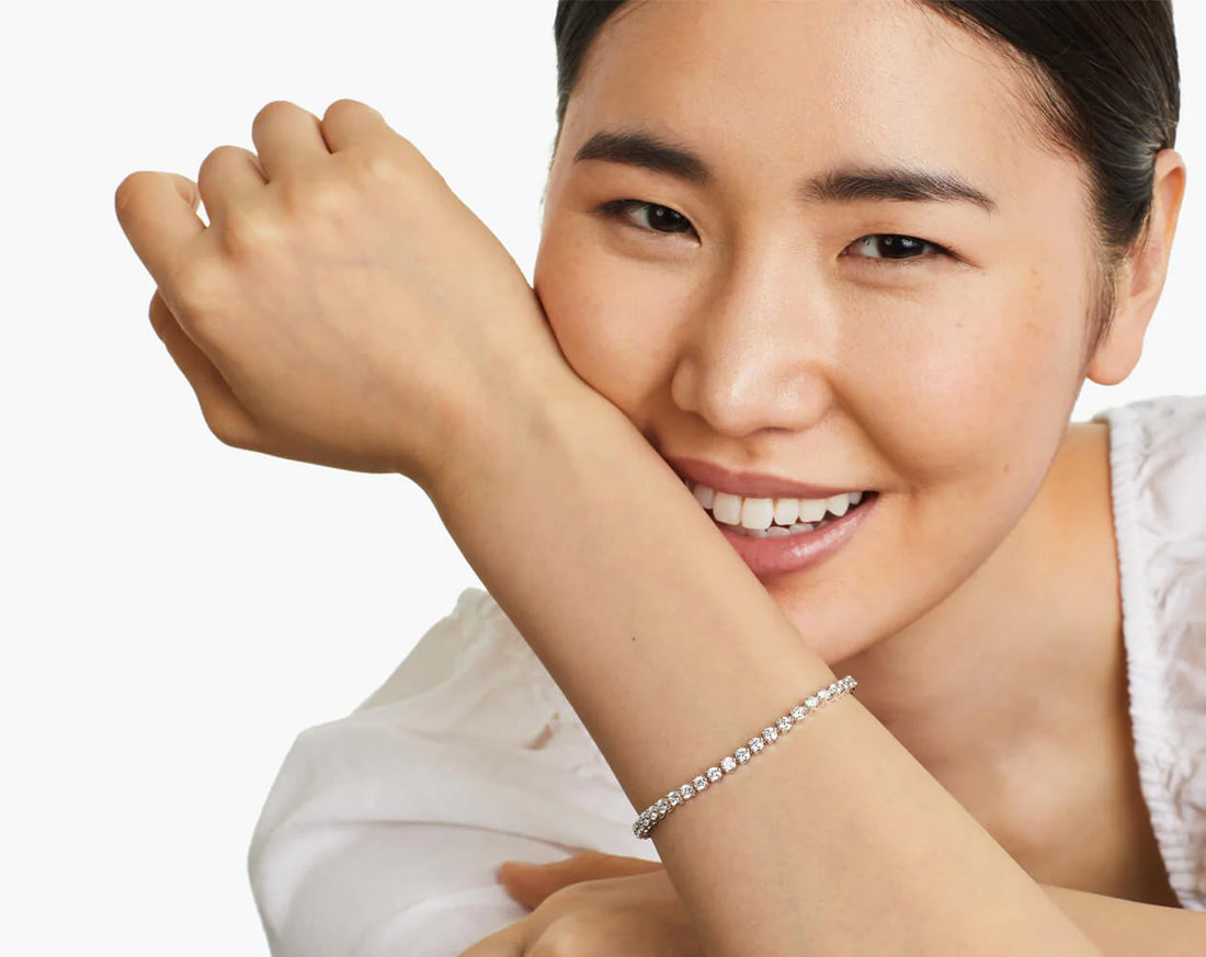 Pulseira Riviera Três Pontas De Diamante Ouro Branco 18K 500pts