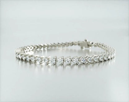 Pulseira Riviera Três Pontas De Diamante Ouro Branco 18K 300pts
