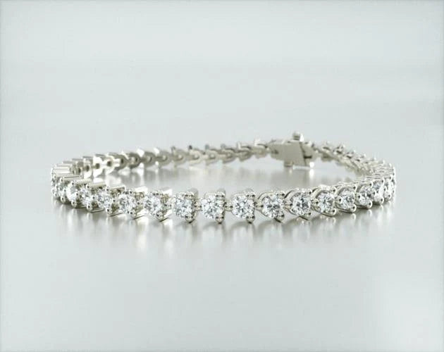 Pulseira Riviera Três Pontas De Diamante Ouro Branco 18K 500pts