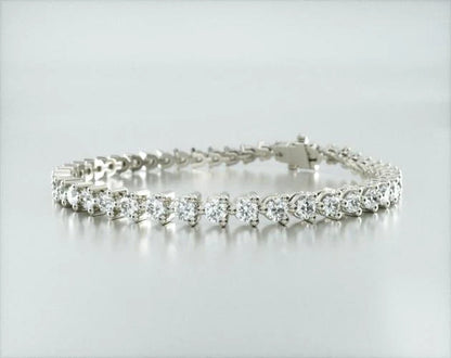 Pulseira Riviera Três Pontas De Diamante Ouro Branco 18K 500pts