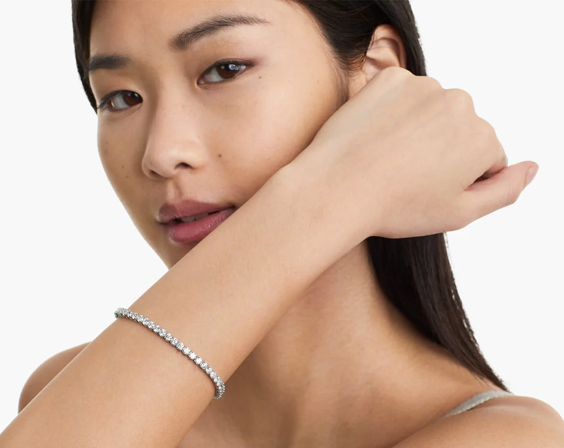 Pulseira Riviera Dois Pinos De Diamante Ouro Branco 18K 700pts