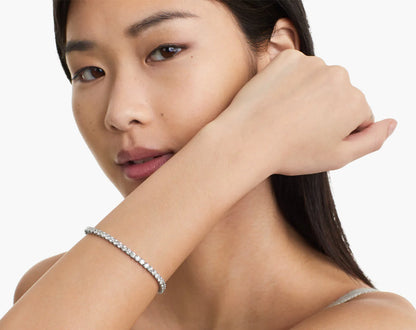 Pulseira Riviera Dois Pinos De Diamante Ouro Branco 18K 700pts