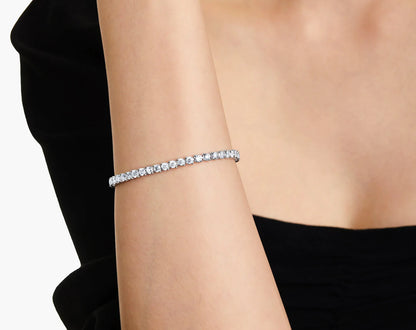 Pulseira Riviera Dois Pinos De Diamante Ouro Branco 18K 800pts