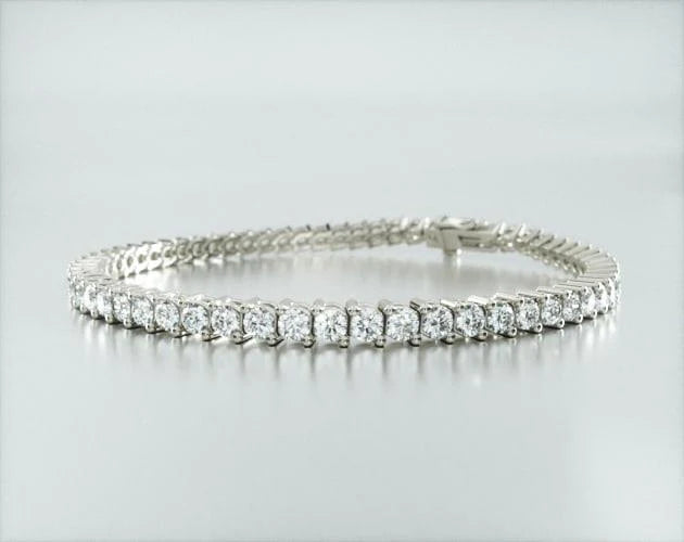 Pulseira Riviera Dois Pinos De Diamante Ouro Branco 18K 500pts