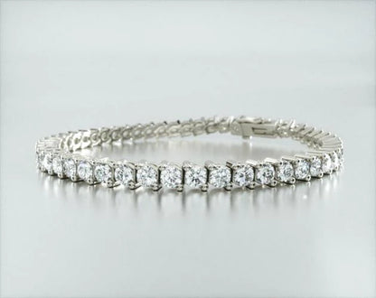 Pulseira Riviera Dois Pinos De Diamante Ouro Branco 18K 700pts