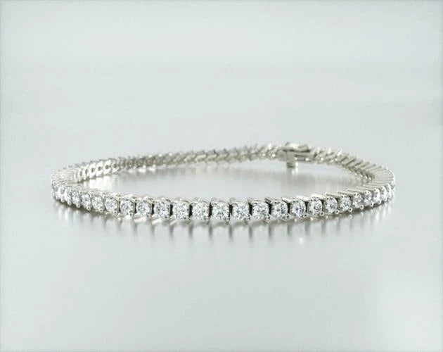 Pulseira Riviera Dois Pinos De Diamante Ouro Branco 18K 300pts
