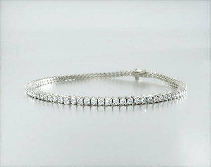 Pulseira Riviera Dois Pinos De Diamante Ouro Branco 18K 200pts