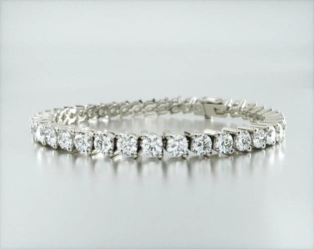 Pulseira Riviera Dois Pinos De Diamante Ouro Branco 18K 1000pts