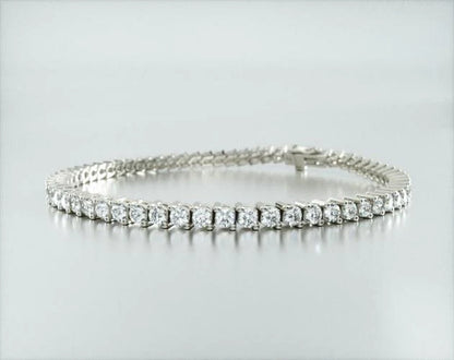 Pulseira Riviera Dois Pinos De Diamante Ouro Branco 18K 400pts