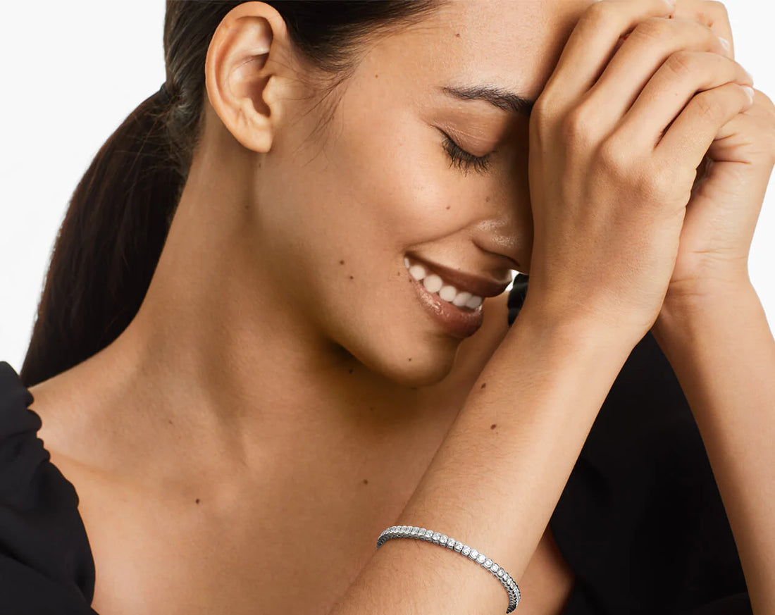 Pulseira Riviera De Diamantes 500pts Feminina Ouro Branco 18k