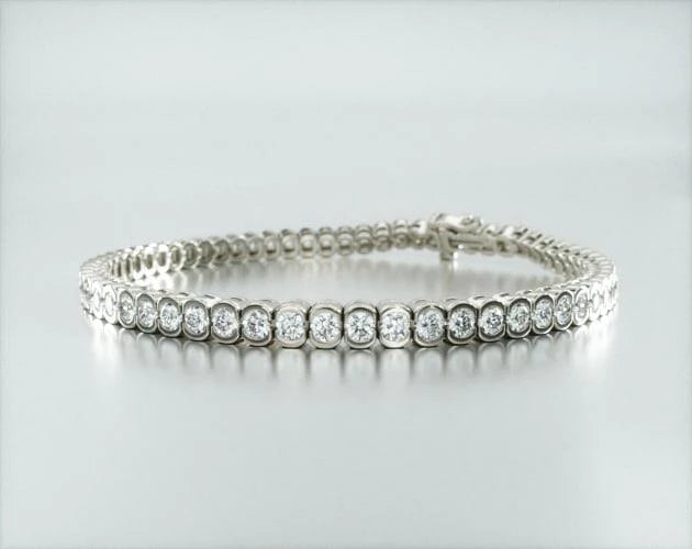 Pulseira Riviera De Diamantes 300pts Feminina Ouro Branco 18k