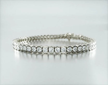 Pulseira Riviera De Diamantes 500pts Feminina Ouro Branco 18k