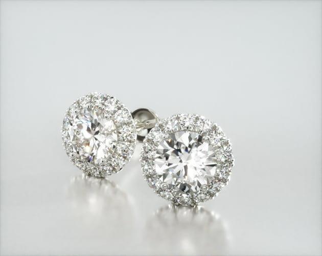 Brinco Feminino De Diamante Ouro 18k Solitario  Brilhante 100 Pts o par