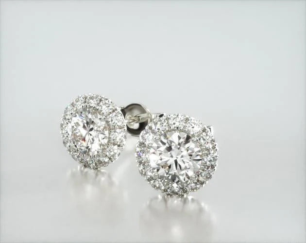 Brinco Feminino De Diamante  Ouro 18k Solitario  Brilhante 80 Pts o par