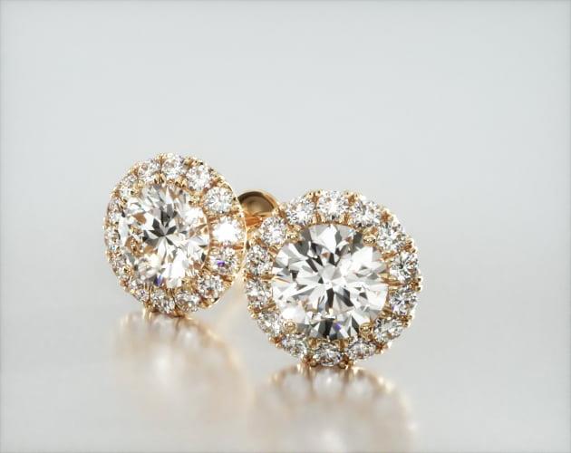Brinco Feminino De Diamante  Ouro 18k Solitario  Brilhante 200 Pts o par