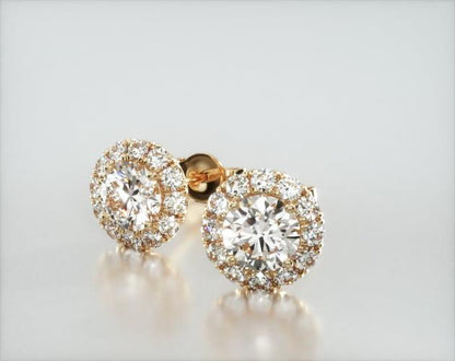 Brinco Feminino De Diamante  Ouro 18k Solitario  Brilhante 80 Pts o par
