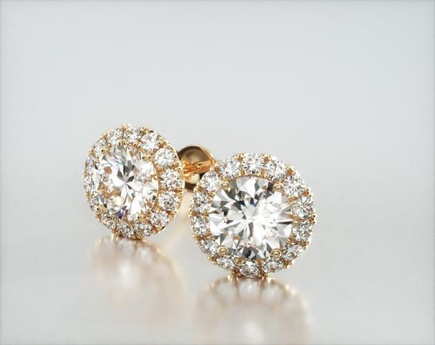 Brinco Feminino De Diamante Ouro 18k Solitario  Brilhante 100 Pts o par