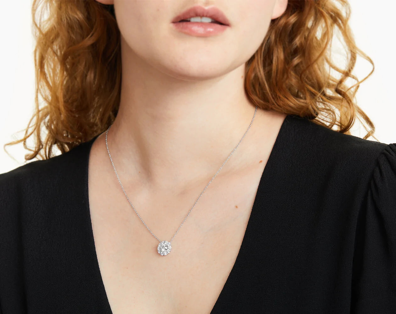 Colar  Feminina Corrente  em Ouro18k Solitario Diamante Luxo 150 pontos
