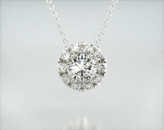 Colar Feminina Corrente  Ouro18k Solitario Diamante Luxo 70 pontos