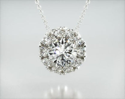 Colar  Feminina Corrente  em Ouro18k Solitario Diamante Luxo 150 pontos