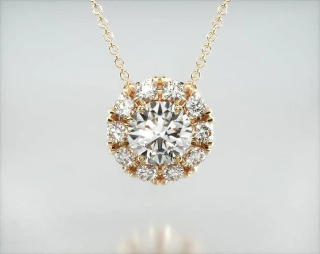 Colar Corrente Feminina   Ouro18k Solitario Diamante Luxo 100 pontos