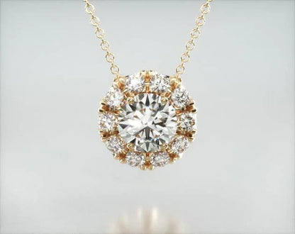 Colar Corrente Feminina   Ouro18k Solitario Diamante Luxo 100 pontos