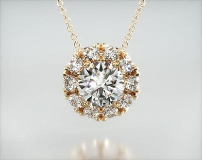 Colar  Feminina Corrente  em Ouro18k Solitario Diamante Luxo 150 pontos