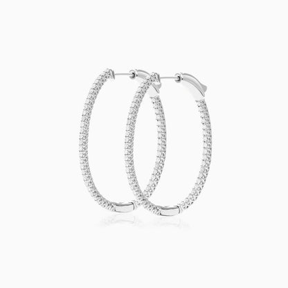 Brinco De Ouro Feminino Brilhante Diamante Argola 100 pts