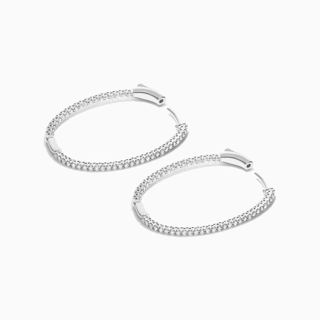 Brinco De Ouro Feminino Brilhante Diamante Argola 100 pts