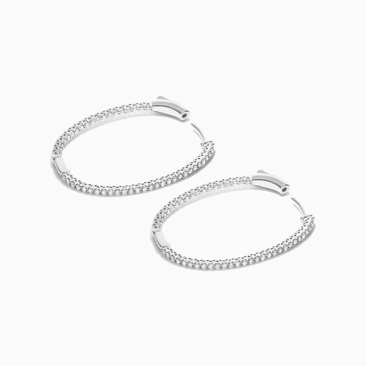 Brinco De Ouro Feminino Brilhante Diamante Argola 100 pts