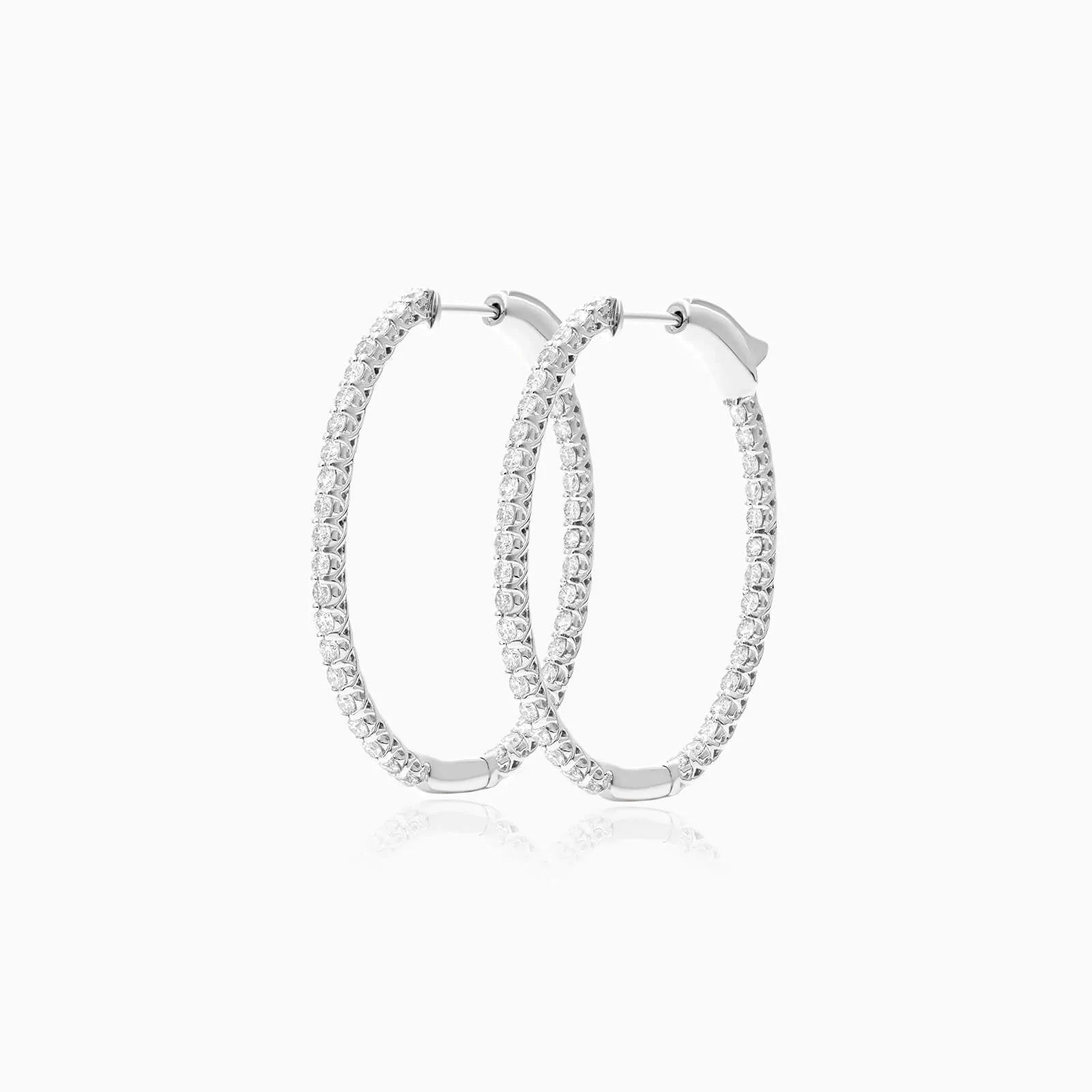 Brinco De Ouro Feminino Brilhante Diamante Argola 200 pts
