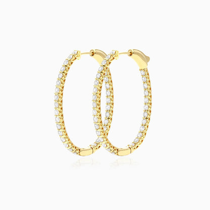 Brinco Argola De Ouro Feminino Brilhante Diamante  300 pts