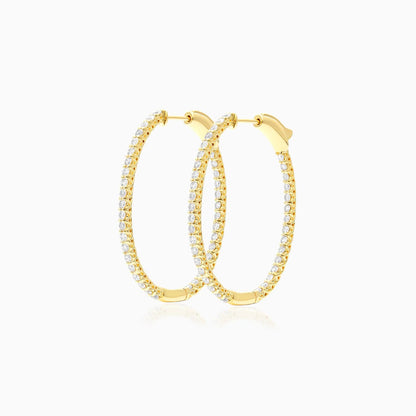 Brinco De Ouro Feminino Brilhante Diamante Argola 200 pts