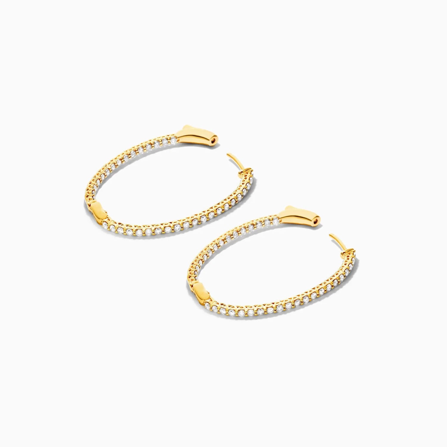Brinco De Ouro Feminino Brilhante Diamante Argola 200 pts