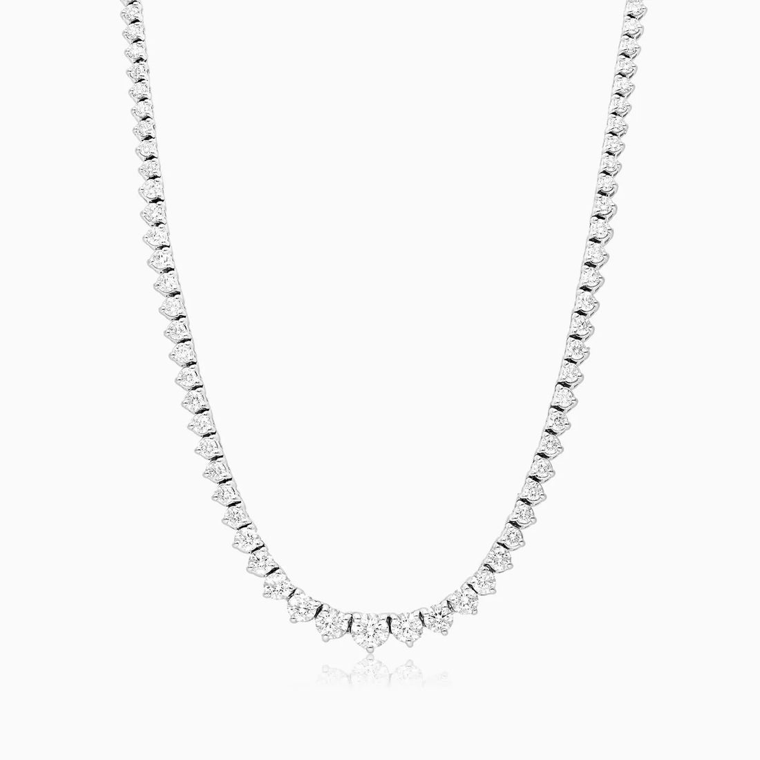 Corrente Riviera feminina em Ouro 18k diamantes 5 quilates Luxo