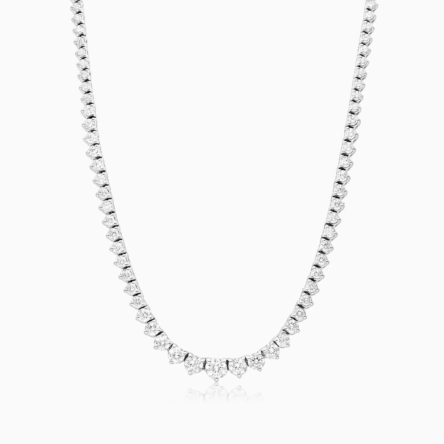 Corrente Riviera feminina em Ouro 18k diamantes 5 quilates Luxo