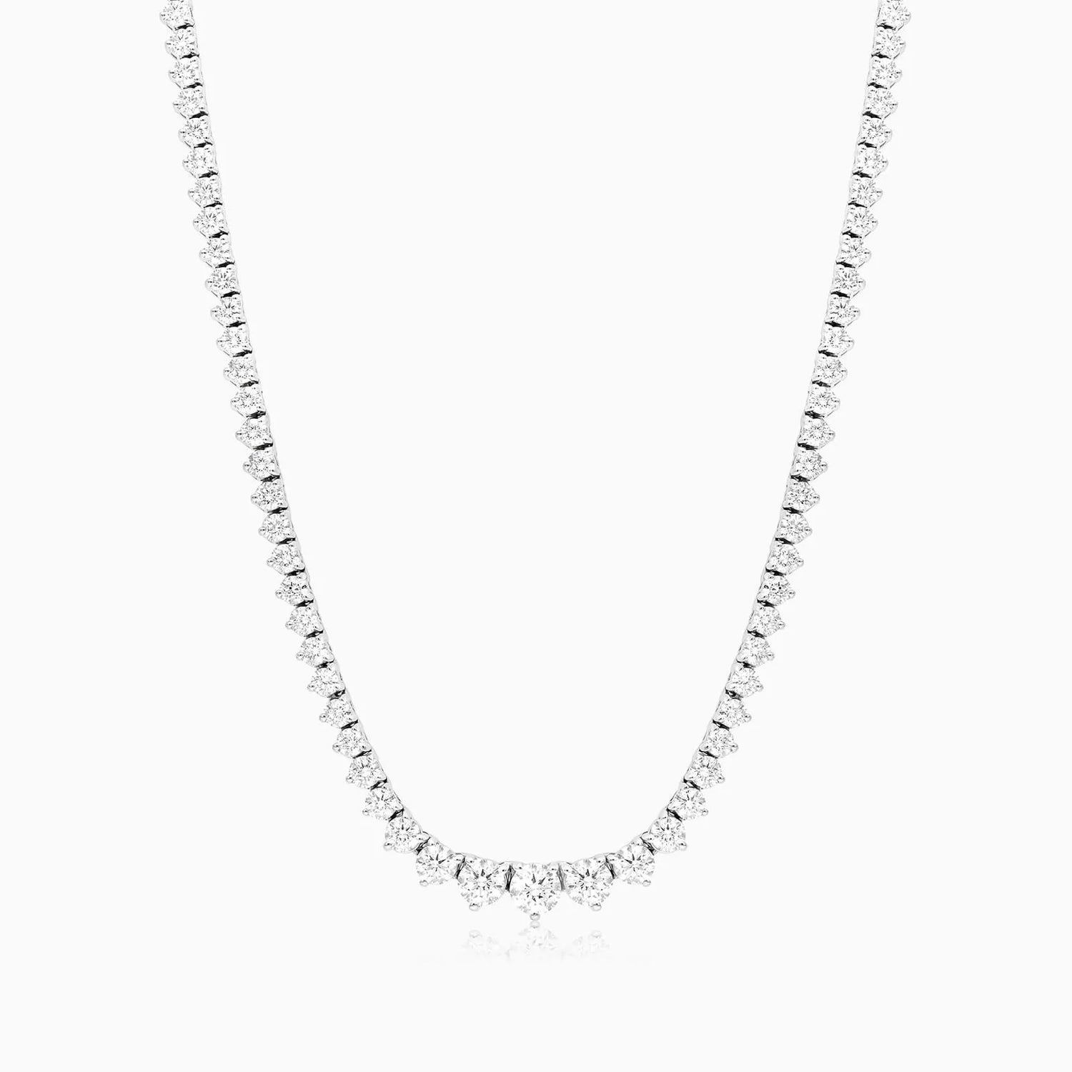 Corrente Riviera feminina em Ouro 18k diamantes 7,5 quilates Luxo