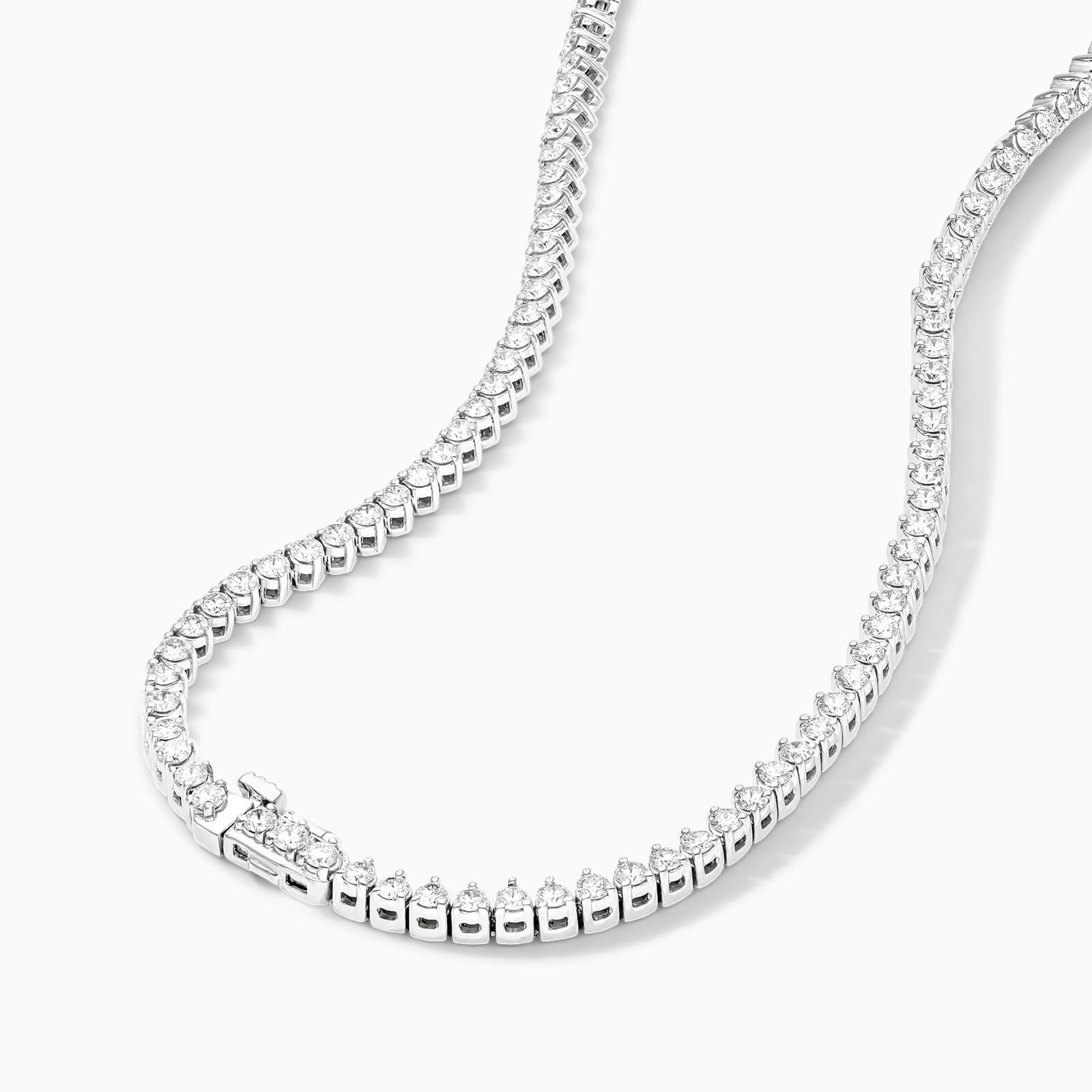 Corrente Riviera feminina em Ouro 18k diamantes 10 quilates Luxo