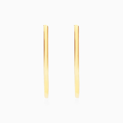 Brinco de Argola Lagrima em Ouro 18k Feminino Luxo