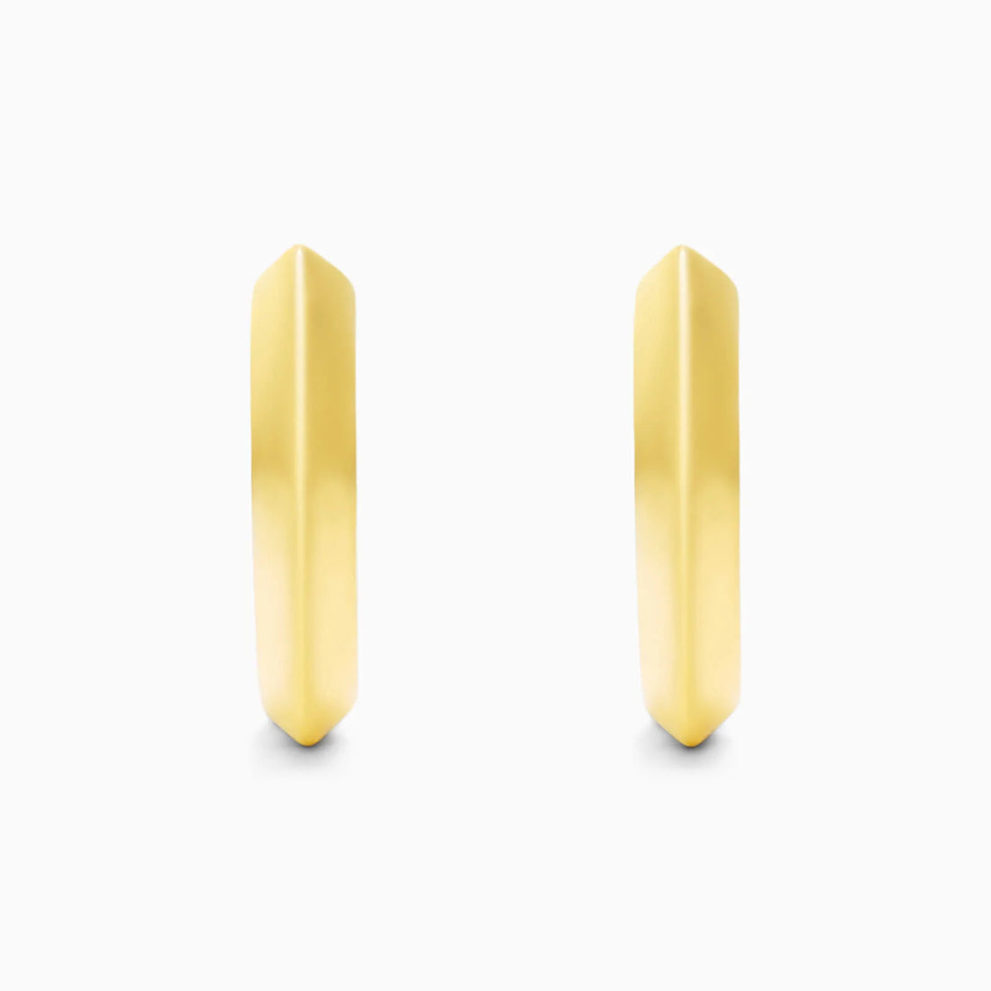 Brinco de Argola em Ouro Amarelo 18k Ponta De Faca Luxo