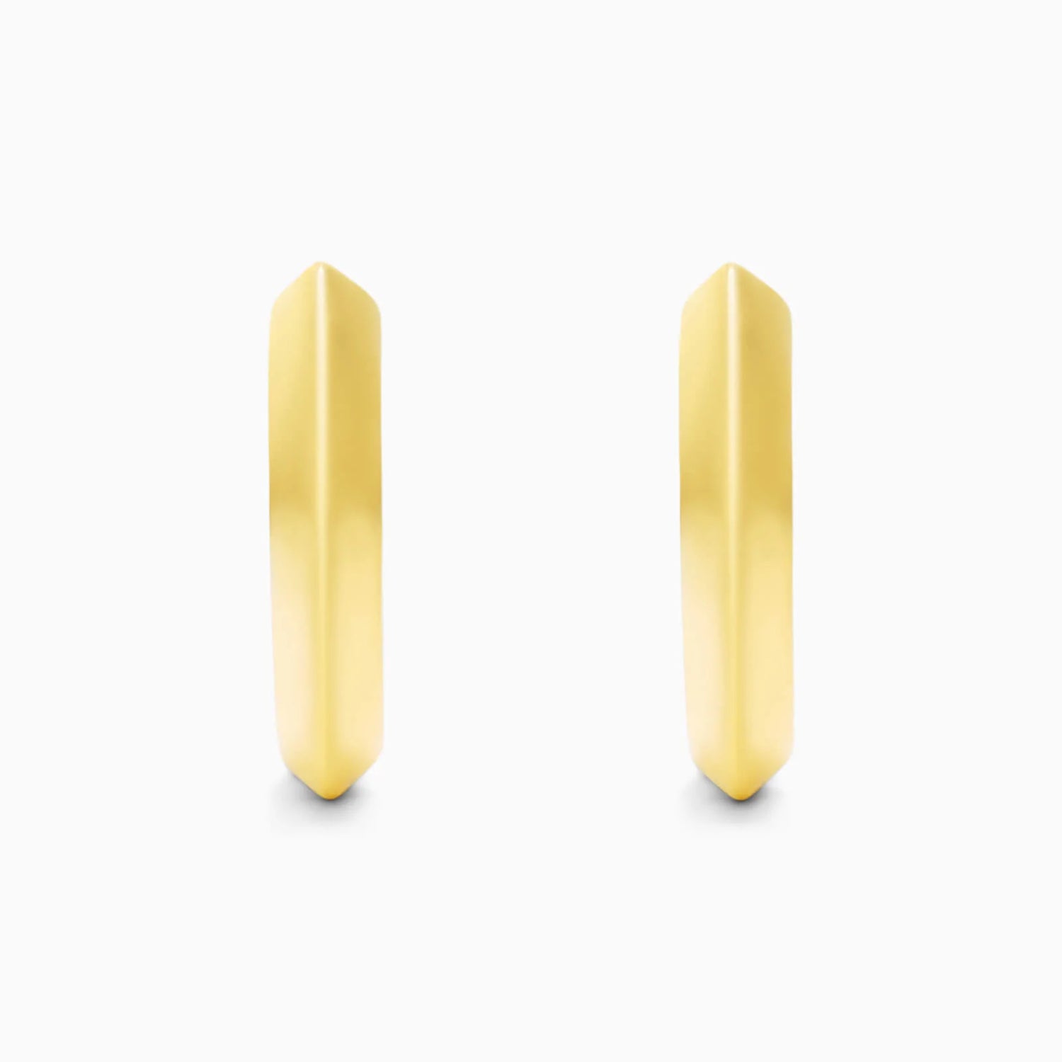 Brinco de Argola em Ouro Amarelo 18k Ponta De Faca Luxo