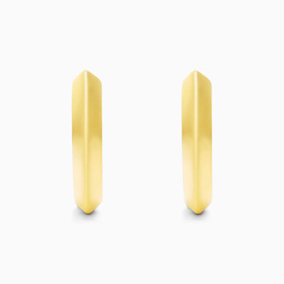 Brinco de Argola em Ouro Amarelo 18k Ponta De Faca Luxo