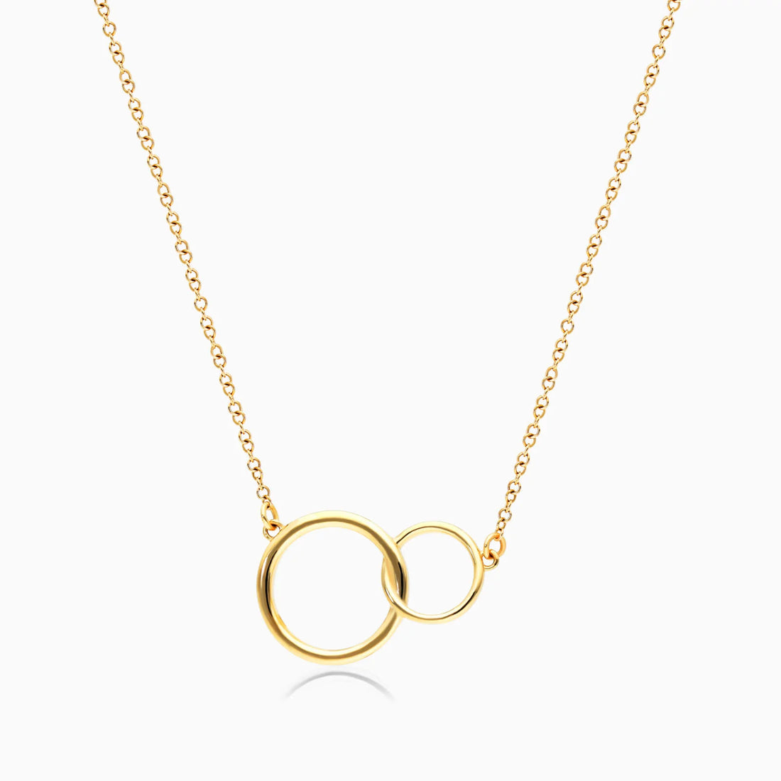 Colar Feminina Corrente em Ouro Amarelo 18k Pingente de Argola